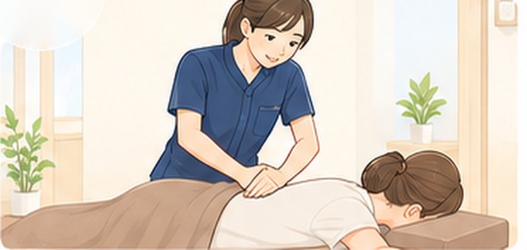 お身体の状態に合わせて施術している様子